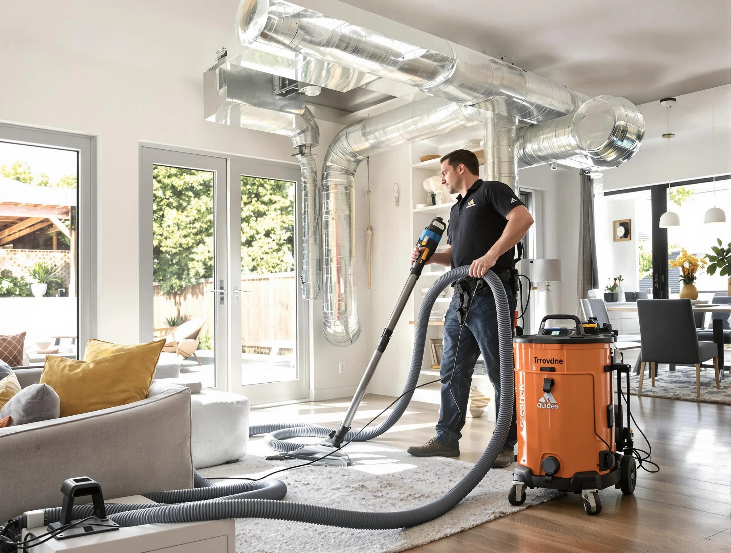 Milliken Air Duct Cleaning specialist performing thorough residential duct cleaning using advanced equipment in Milliken