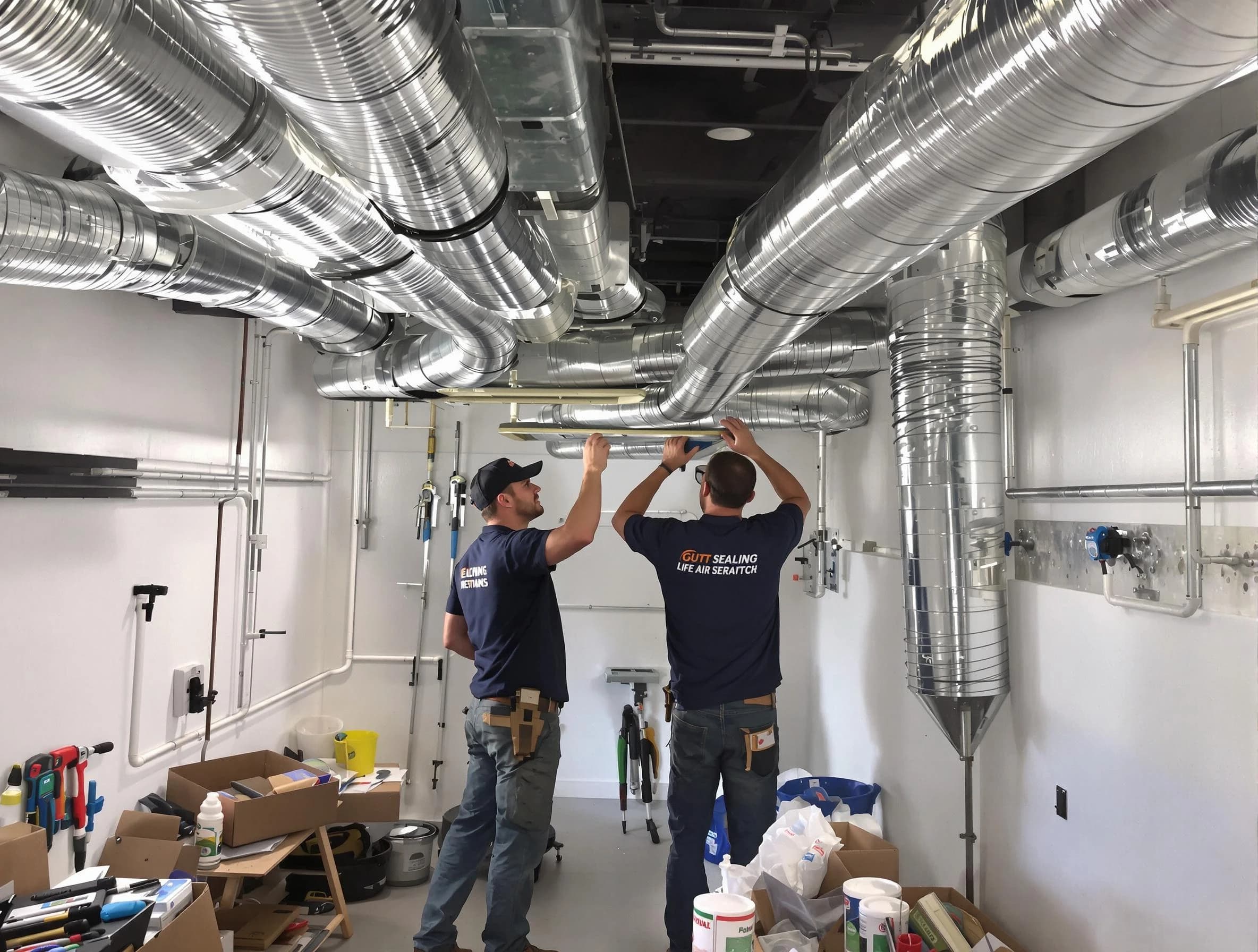 Milliken Air Duct Cleaning technician applying professional duct sealing solutions in Milliken