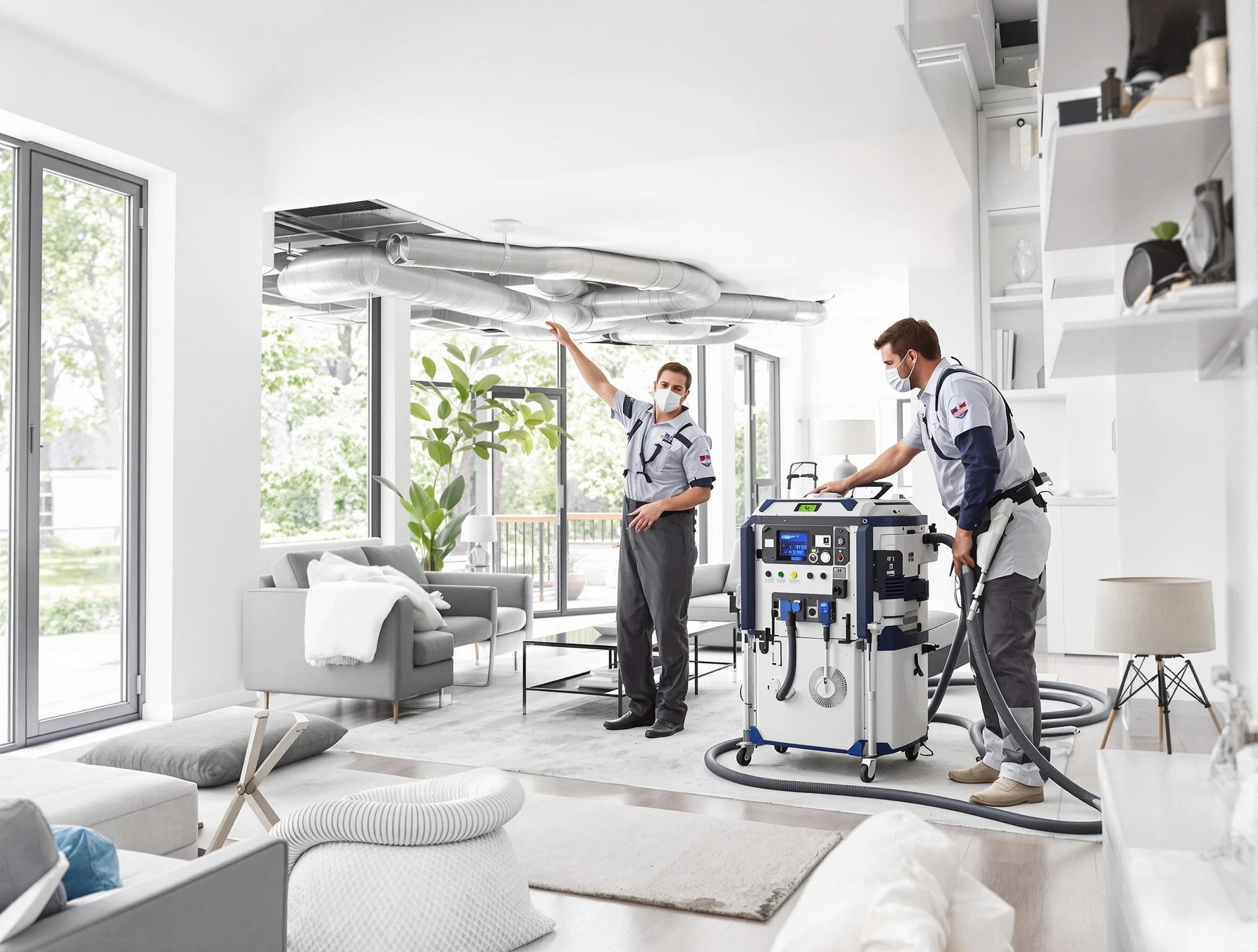 Milliken Air Duct Cleaning professional conducting pure air duct cleaning with state-of-the-art equipment in Milliken