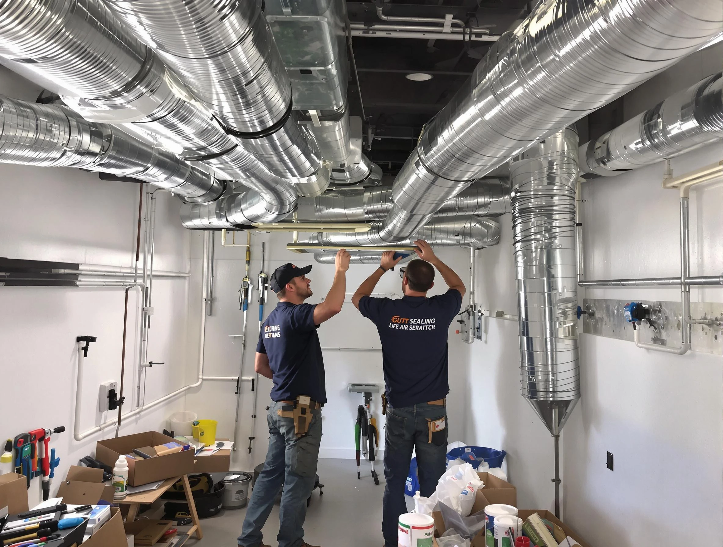 Milliken Air Duct Cleaning technician applying professional duct sealing solutions in Milliken