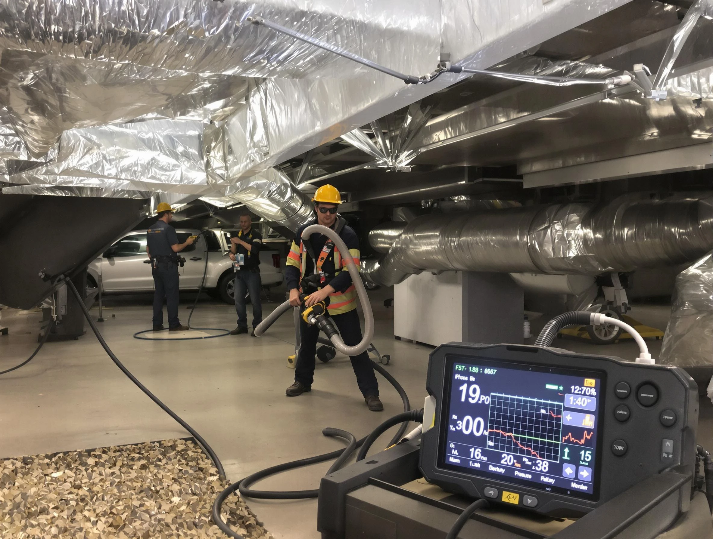 Professional negative pressure duct cleaning by Milliken Air Duct Cleaning in Milliken